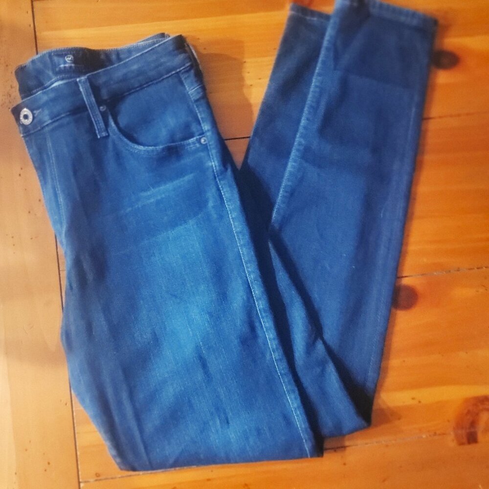 AG Women's Farrah High Rise Skinny Dark Wash Blue Jean - Size 31R - Picture 11 of 11